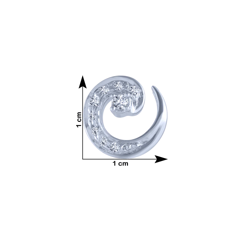 18KT (750) White Gold And Diamond Stud Earrings For Women - Image 4