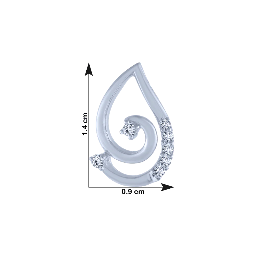 18KT (750) White Gold And Diamond Stud Earrings For Women - Image 4