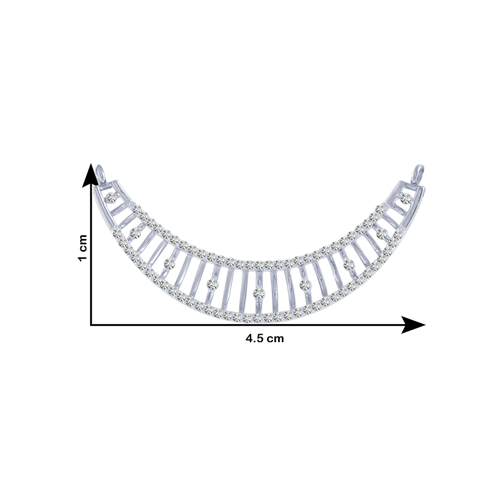 18KT (750) White Gold And Solitaire Pendant For Women - Image 4