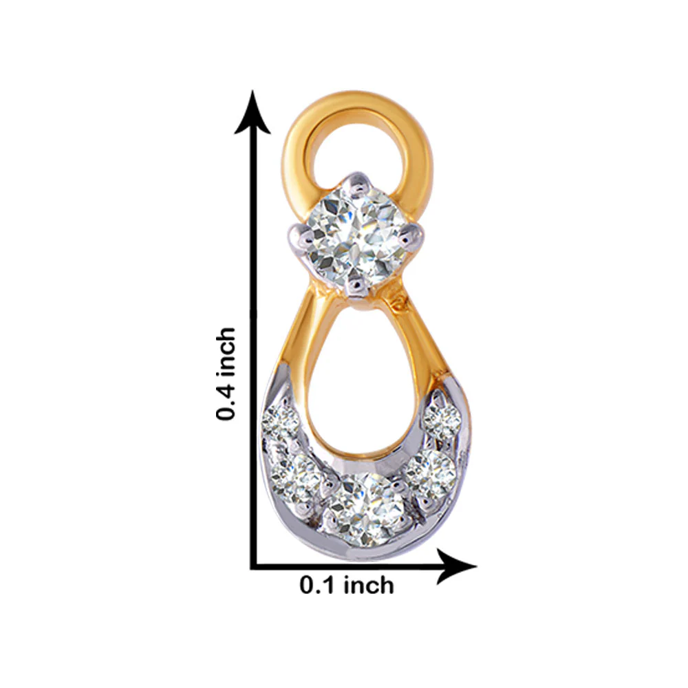 18KT (750) Yellow Gold And Diamond Clip-on Earrings For Women - Image 4
