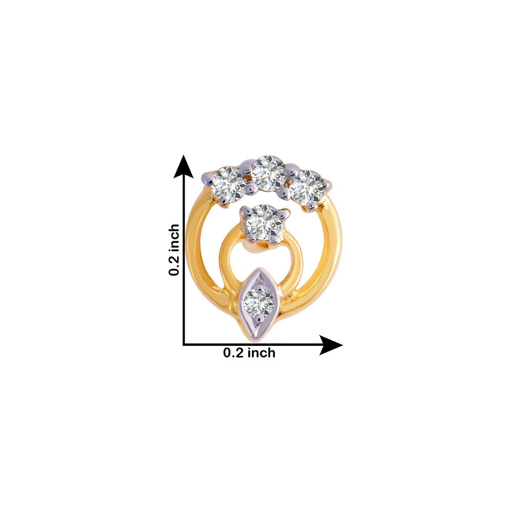18KT (750) Yellow Gold And Diamond Clip-on Earrings For Women - Image 4