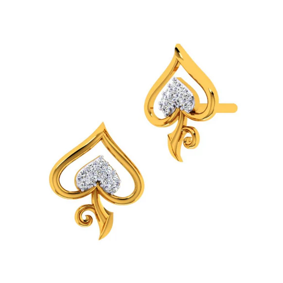 18KT (750) Yellow Gold And Diamond Earring For Women - Image 5