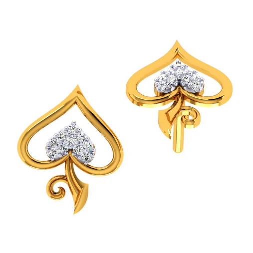 18KT (750) Yellow Gold And Diamond Earring For Women - Image 8