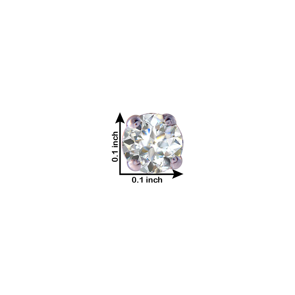 18KT (750) Yellow Gold And Diamond Nose Pin For Women - Image 3