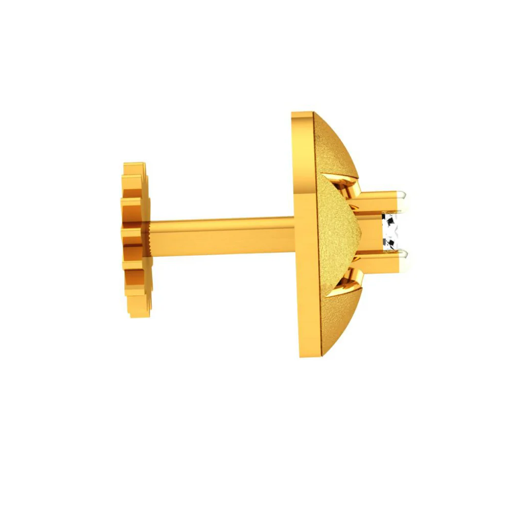 18KT (750) Yellow Gold And Diamond Nosepin For Women - Image 6