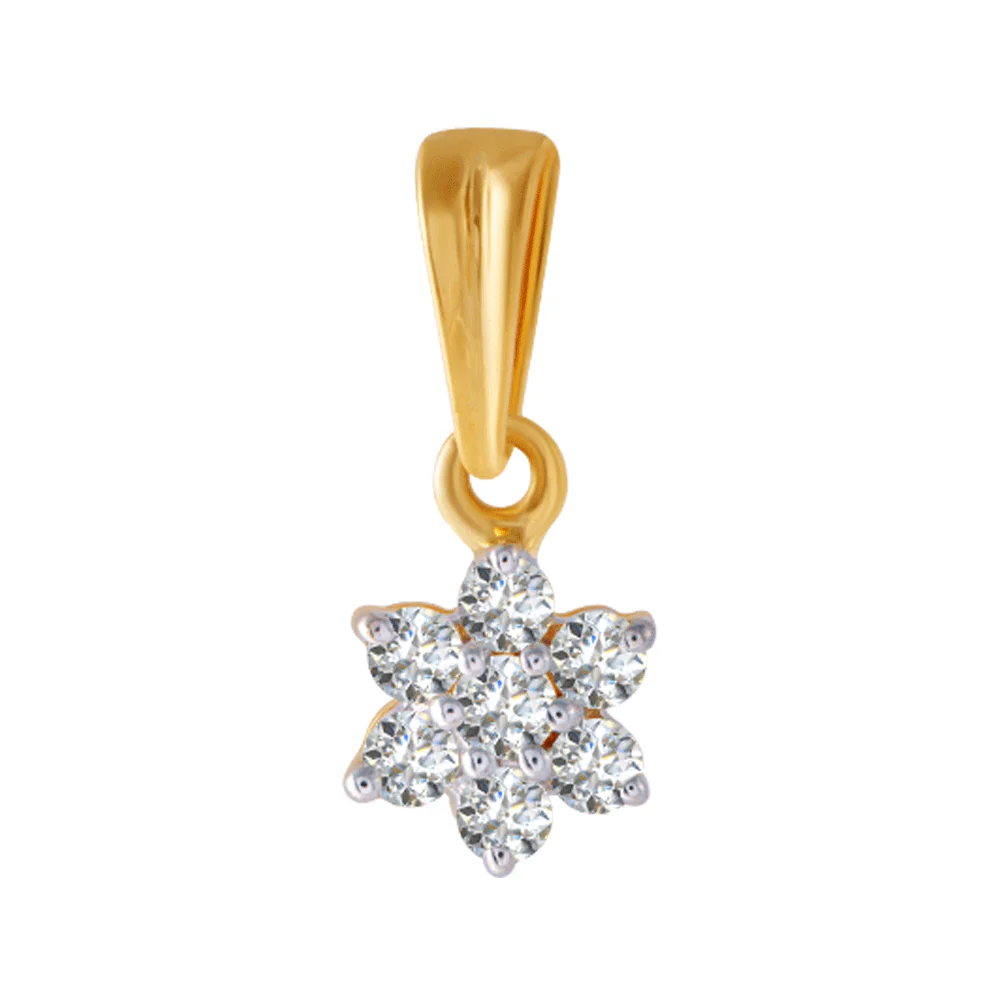 18KT (750) Yellow Gold And Diamond Pendant For Women - Image 3