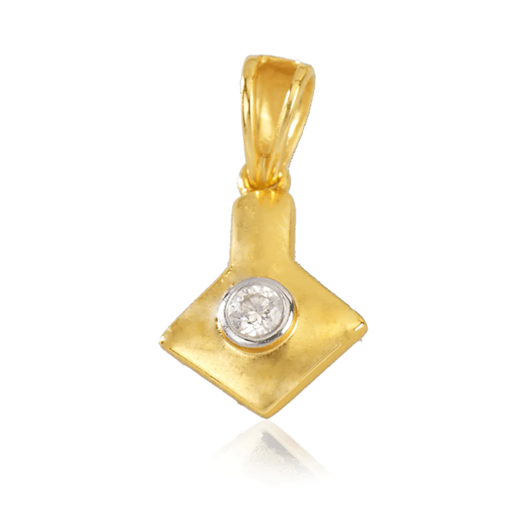 18KT (750) Yellow Gold And Diamond Pendant For Women