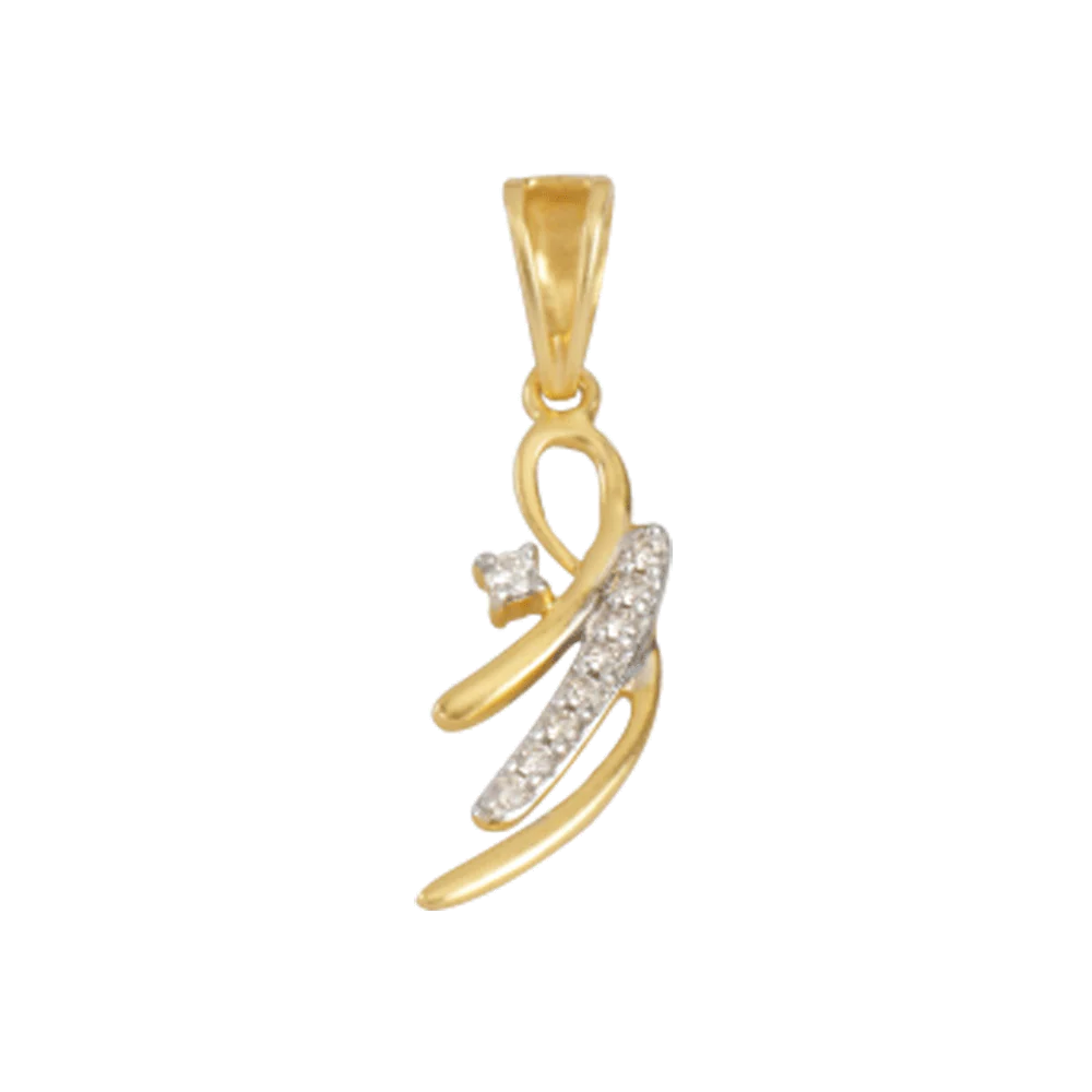 18KT (750) Yellow Gold And Diamond Pendant For Women