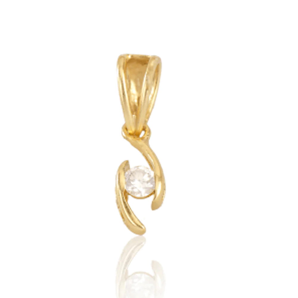 18KT (750) Yellow Gold And Diamond Pendant For Women