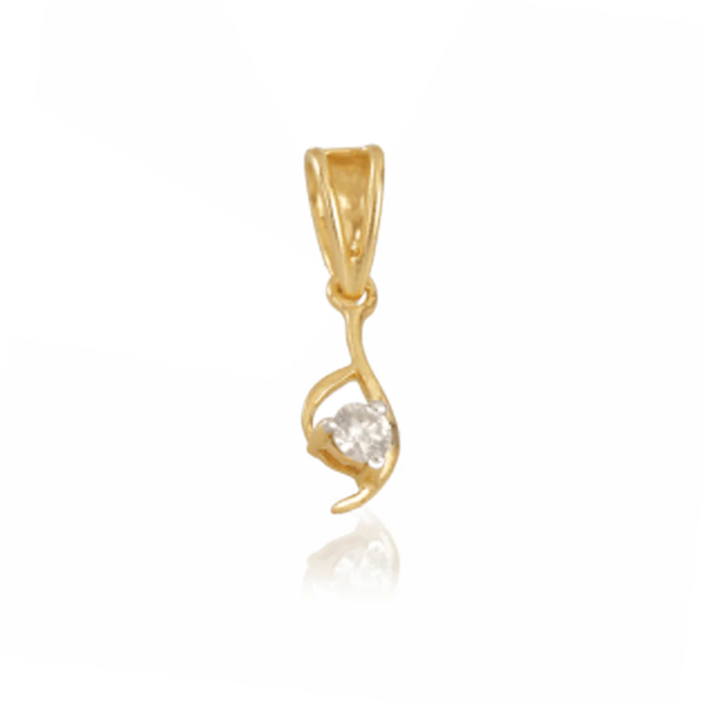 18KT (750) Yellow Gold And Diamond Pendant For Women