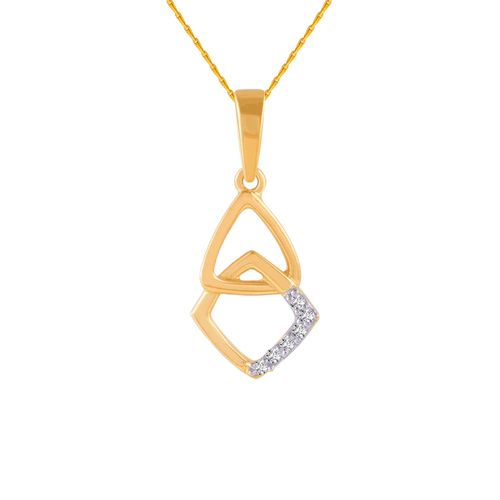 18KT (750) Yellow Gold And Diamond Pendant For Women
