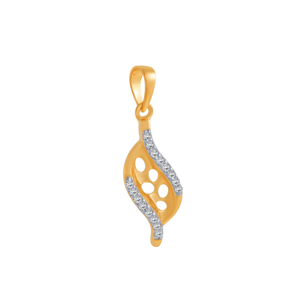 18KT (750) Yellow Gold And Diamond Pendant For Women - Image 3