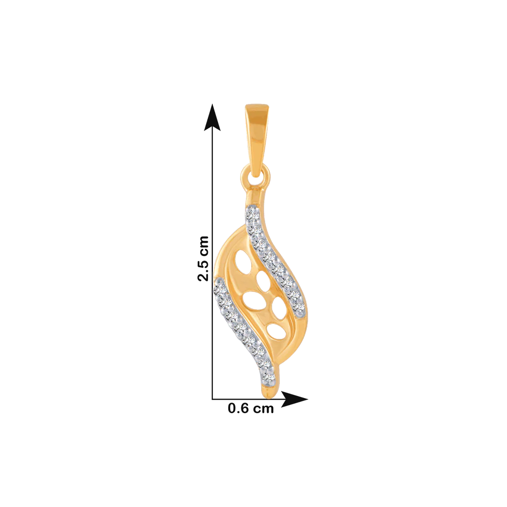 18KT (750) Yellow Gold And Diamond Pendant For Women - Image 4