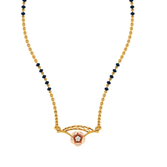 18KT (750) Yellow Gold And Diamond Pendant For Women - Image 3