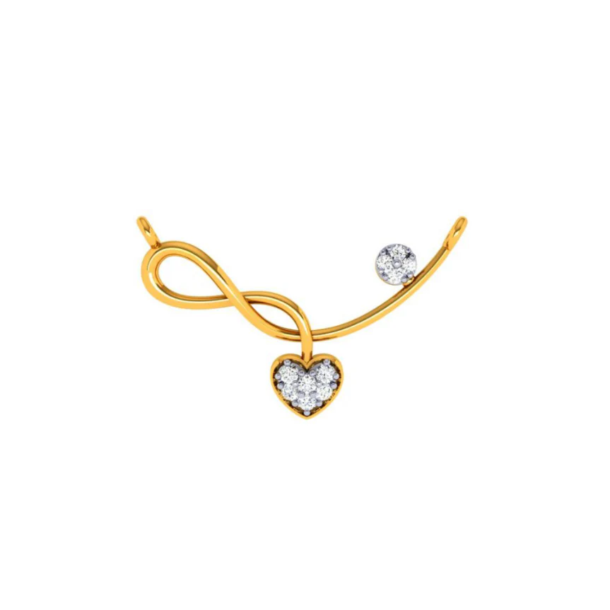 18KT (750) Yellow Gold And Diamond Pendant For Women
