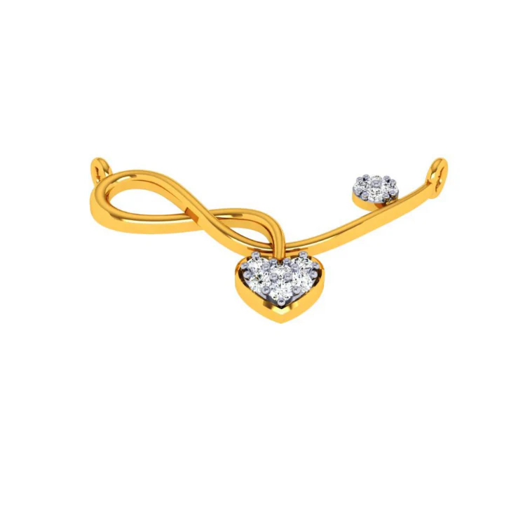 18KT (750) Yellow Gold And Diamond Pendant For Women - Image 3