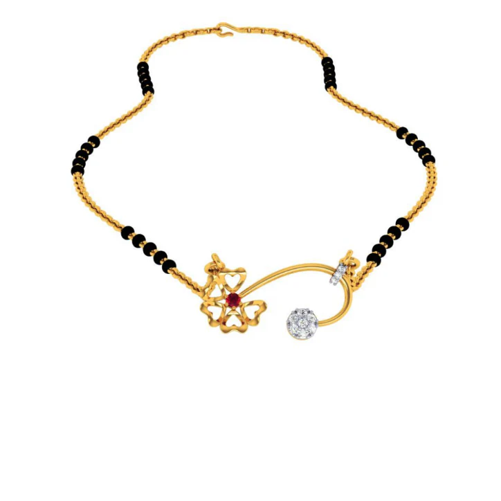 18KT (750) Yellow Gold And Diamond Pendant For Women - Image 4