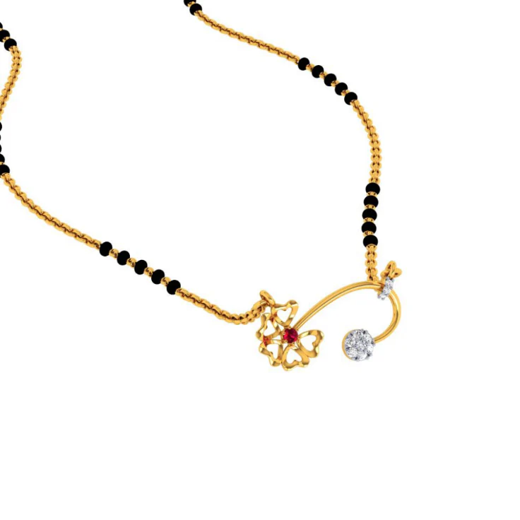 18KT (750) Yellow Gold And Diamond Pendant For Women - Image 5