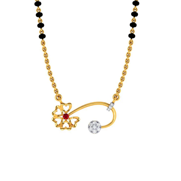 18KT (750) Yellow Gold And Diamond Pendant For Women - Image 7