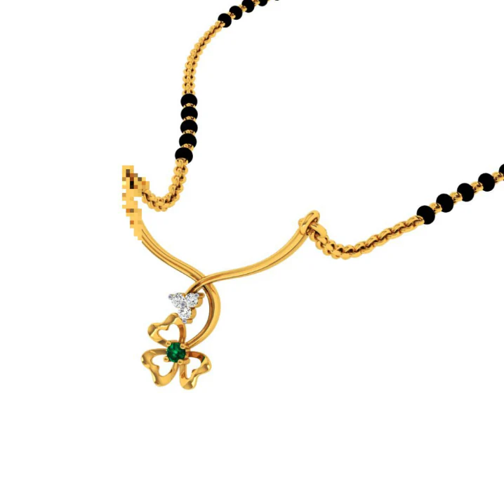 18KT (750) Yellow Gold And Diamond Pendant For Women - Image 6