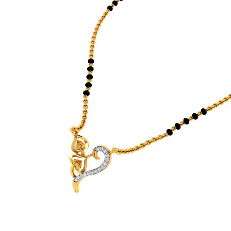 18KT (750) Yellow Gold And Diamond Pendant For Women - Image 7