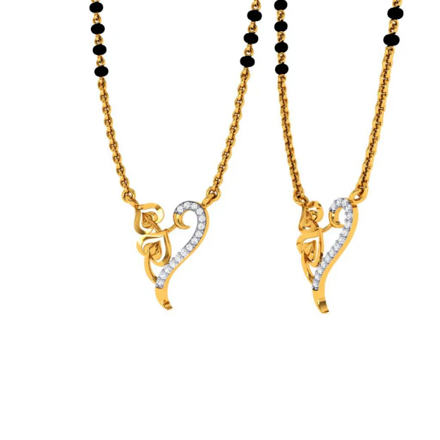 18KT (750) Yellow Gold And Diamond Pendant For Women - Image 9