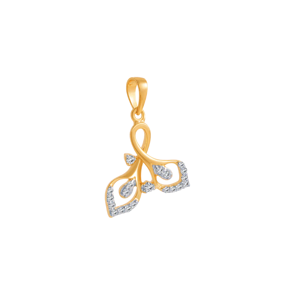 18KT (750) Yellow Gold And Diamond Pendant For Women - Image 3