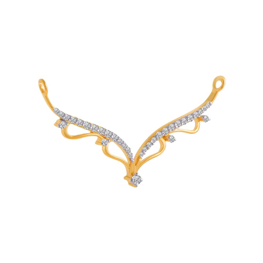18KT (750) Yellow Gold And Diamond Pendant For Women - Image 3