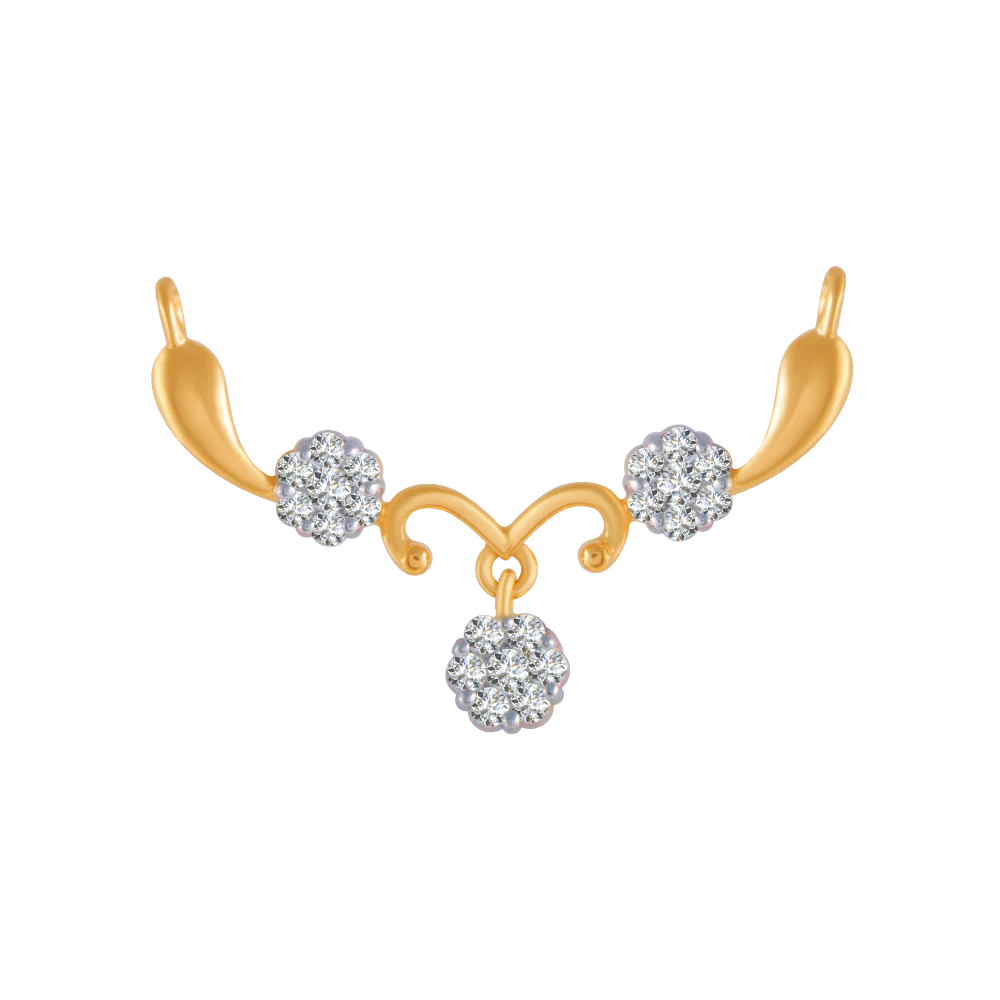 18KT (750) Yellow Gold And Diamond Pendant For Women
