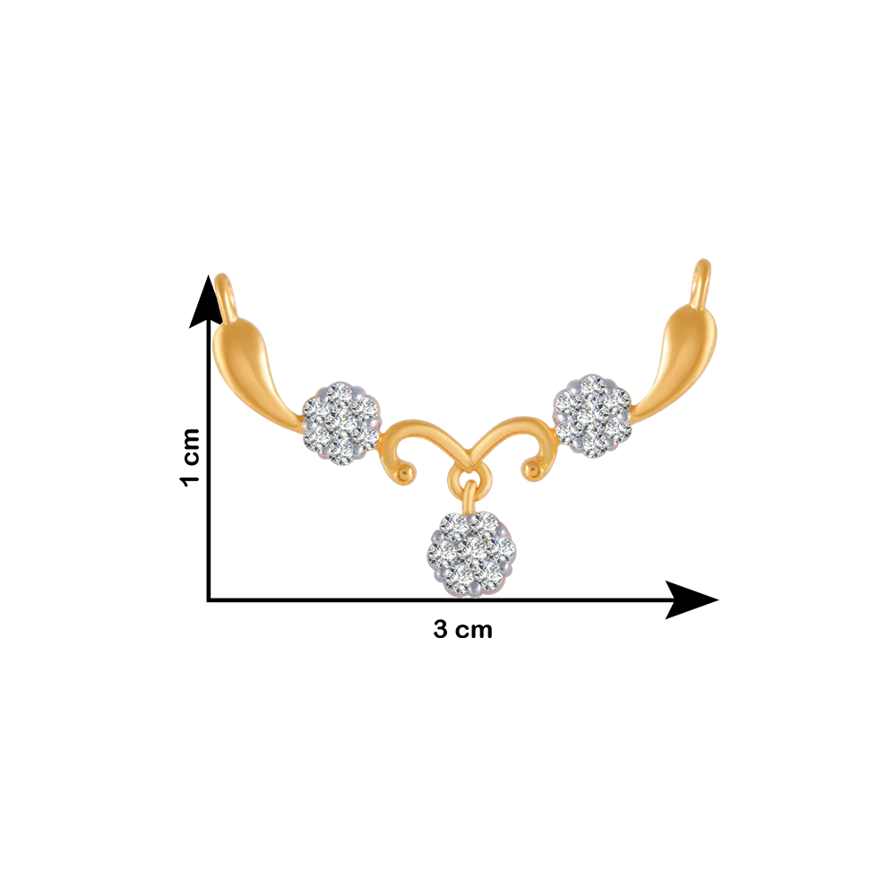18KT (750) Yellow Gold And Diamond Pendant For Women - Image 4