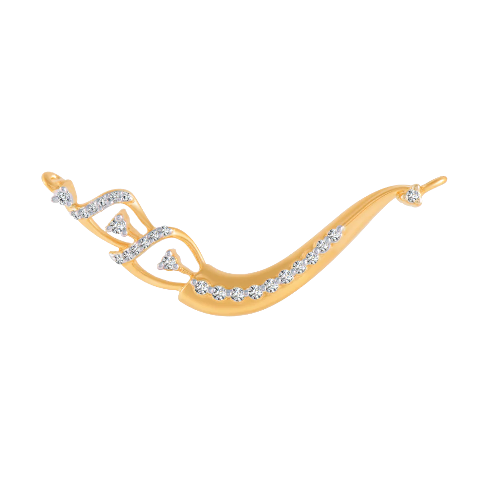 18KT (750) Yellow Gold And Diamond Pendant For Women