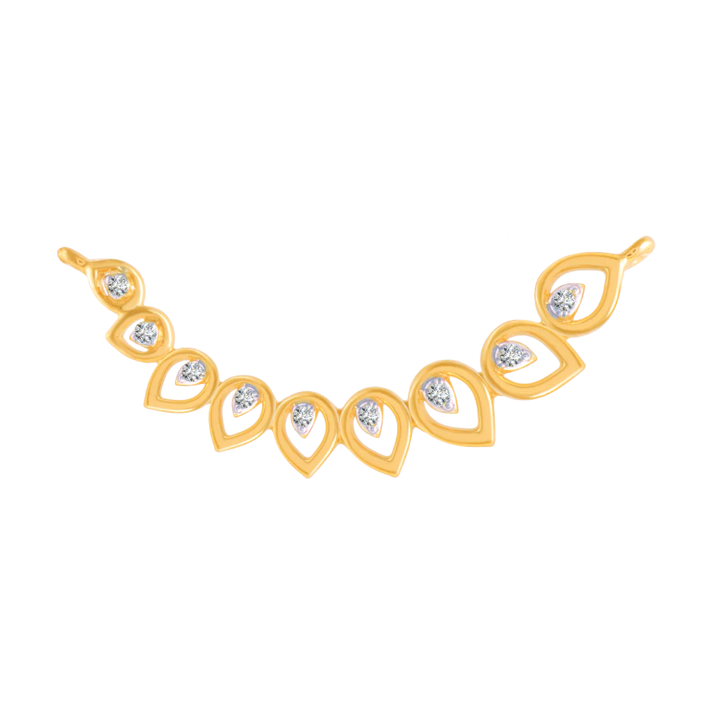 18KT (750) Yellow Gold And Diamond Pendant For Women