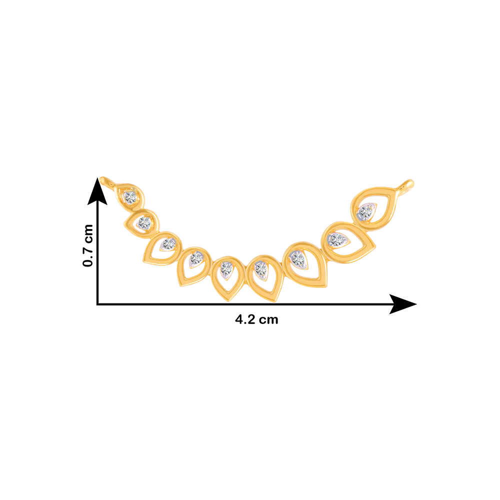 18KT (750) Yellow Gold And Diamond Pendant For Women - Image 4