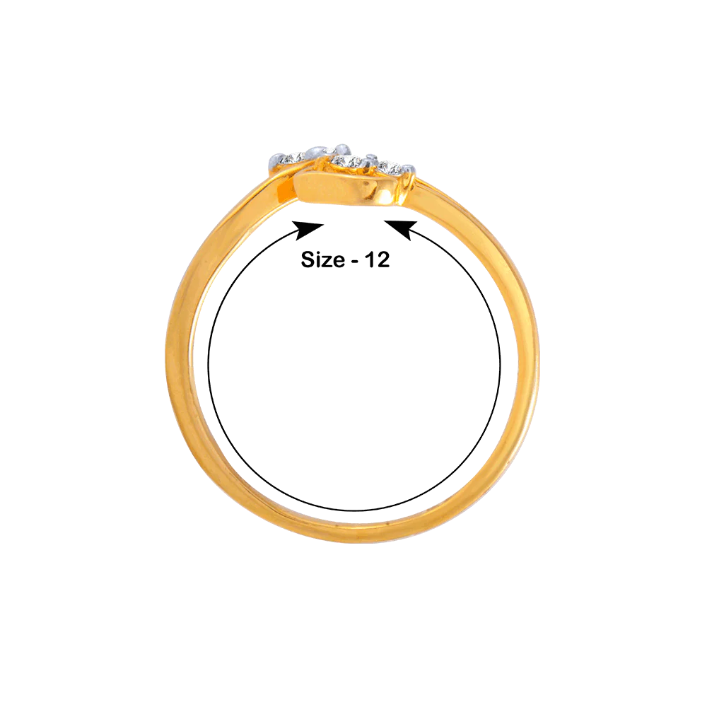 18KT (750) Yellow Gold And Diamond Ring For Women - Image 4