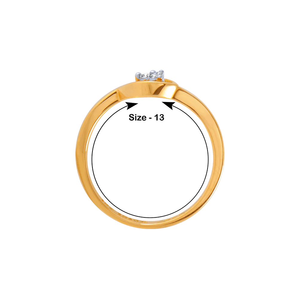 18KT (750) Yellow Gold And Diamond Ring For Women - Image 4