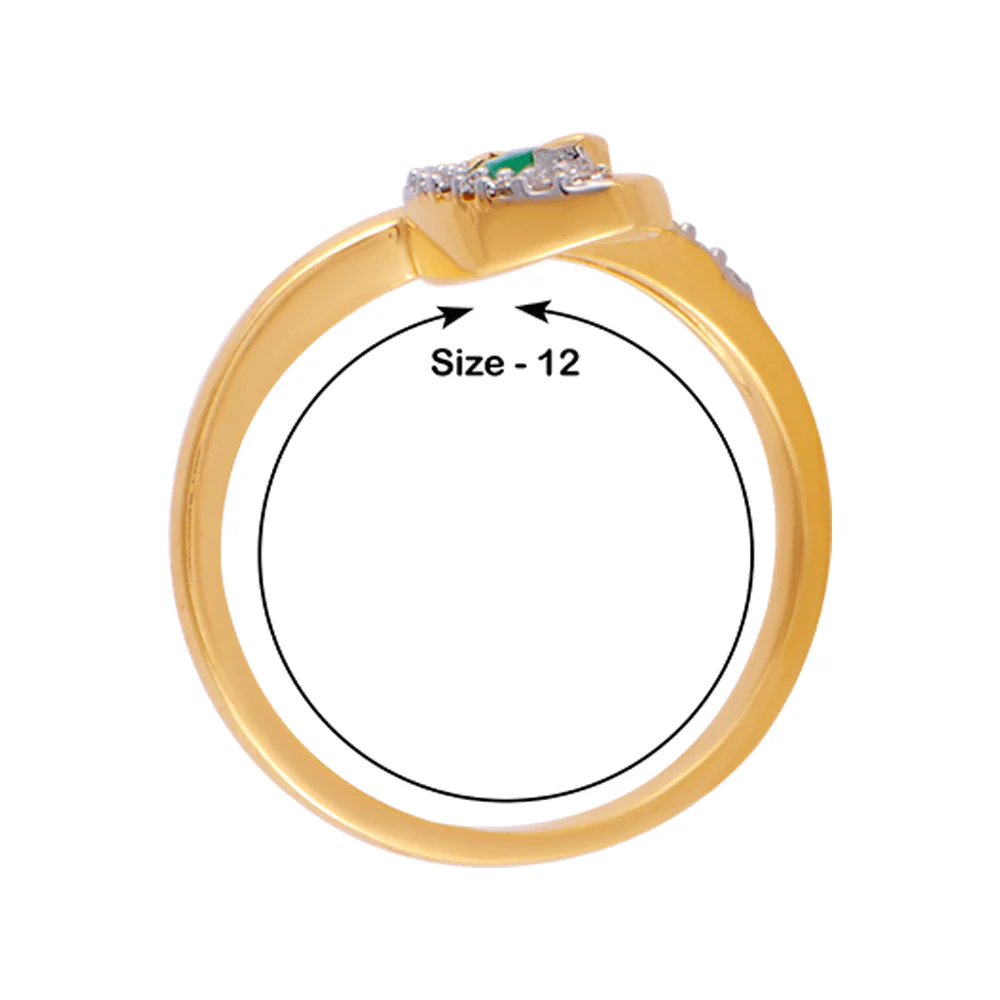 18KT (750) Yellow Gold And Diamond Ring For Women - Image 3