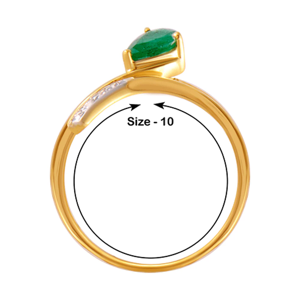 18KT (750) Yellow Gold And Diamond Ring For Women - Image 3