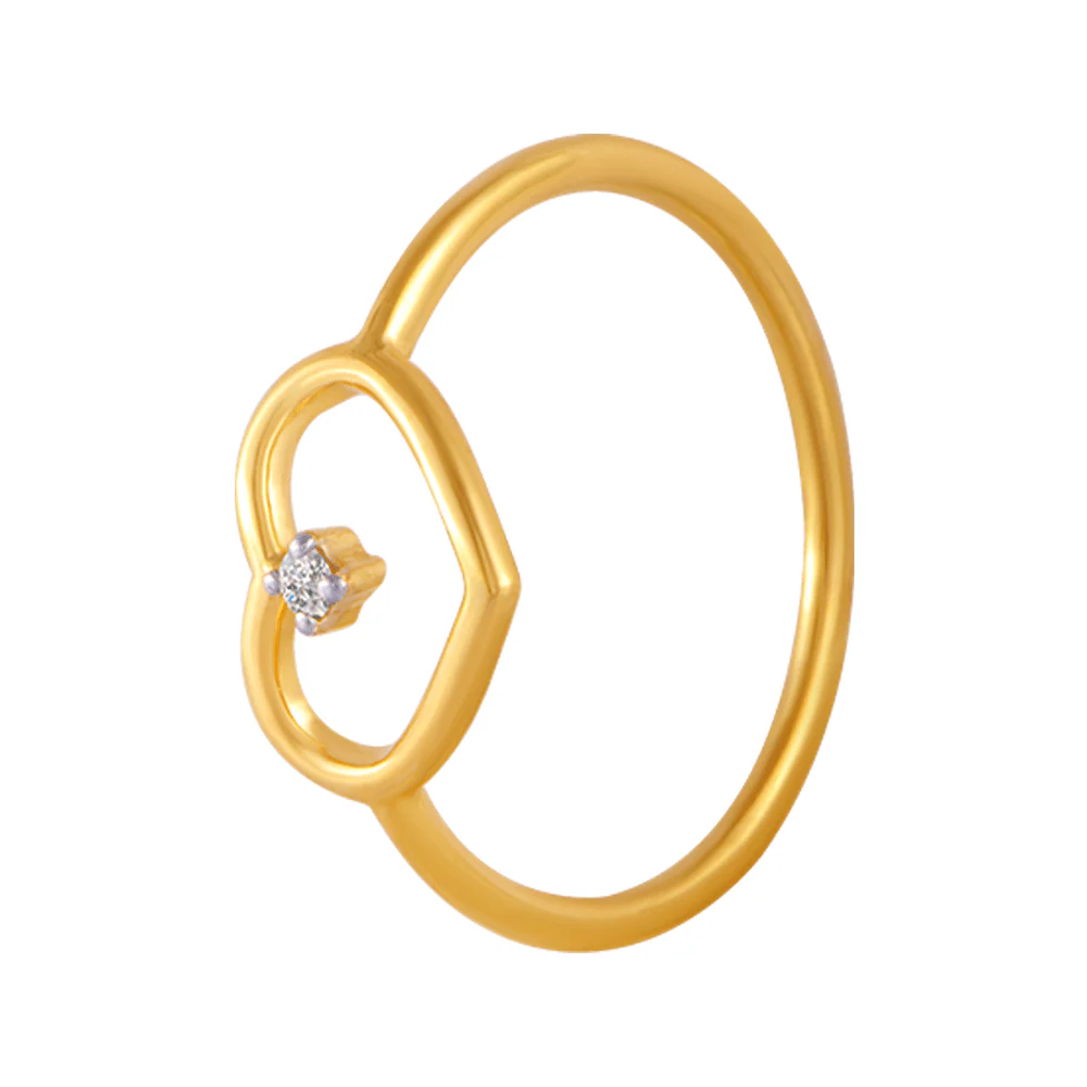 18KT (750) Yellow Gold And Diamond Ring For Women - Image 2