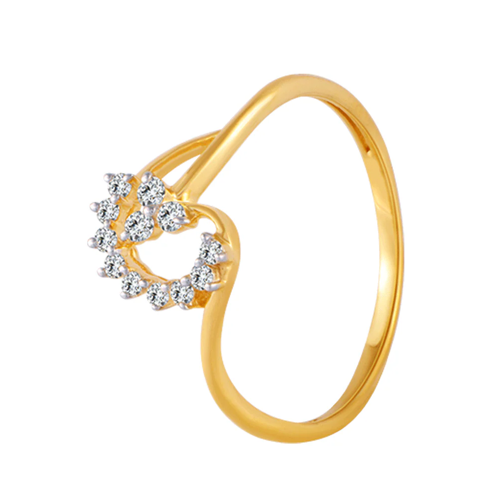 18KT (750) Yellow Gold And Diamond Ring For Women - Image 2