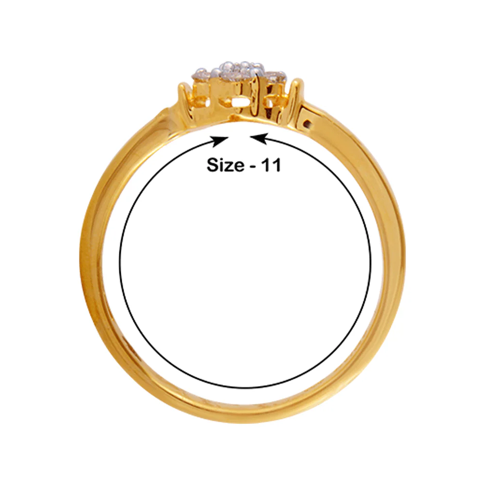 18KT (750) Yellow Gold And Diamond Ring For Women - Image 4