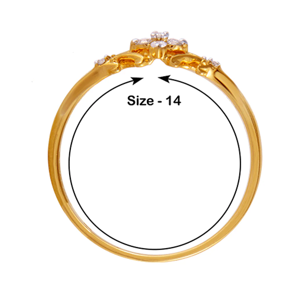 18KT (750) Yellow Gold And Diamond Ring For Women - Image 4
