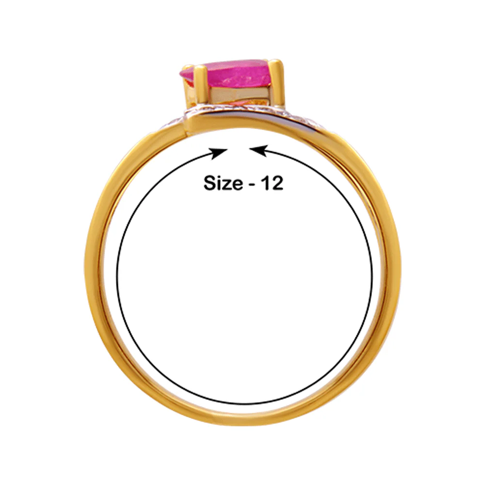 18KT (750) Yellow Gold And Diamond Ring For Women - Image 2