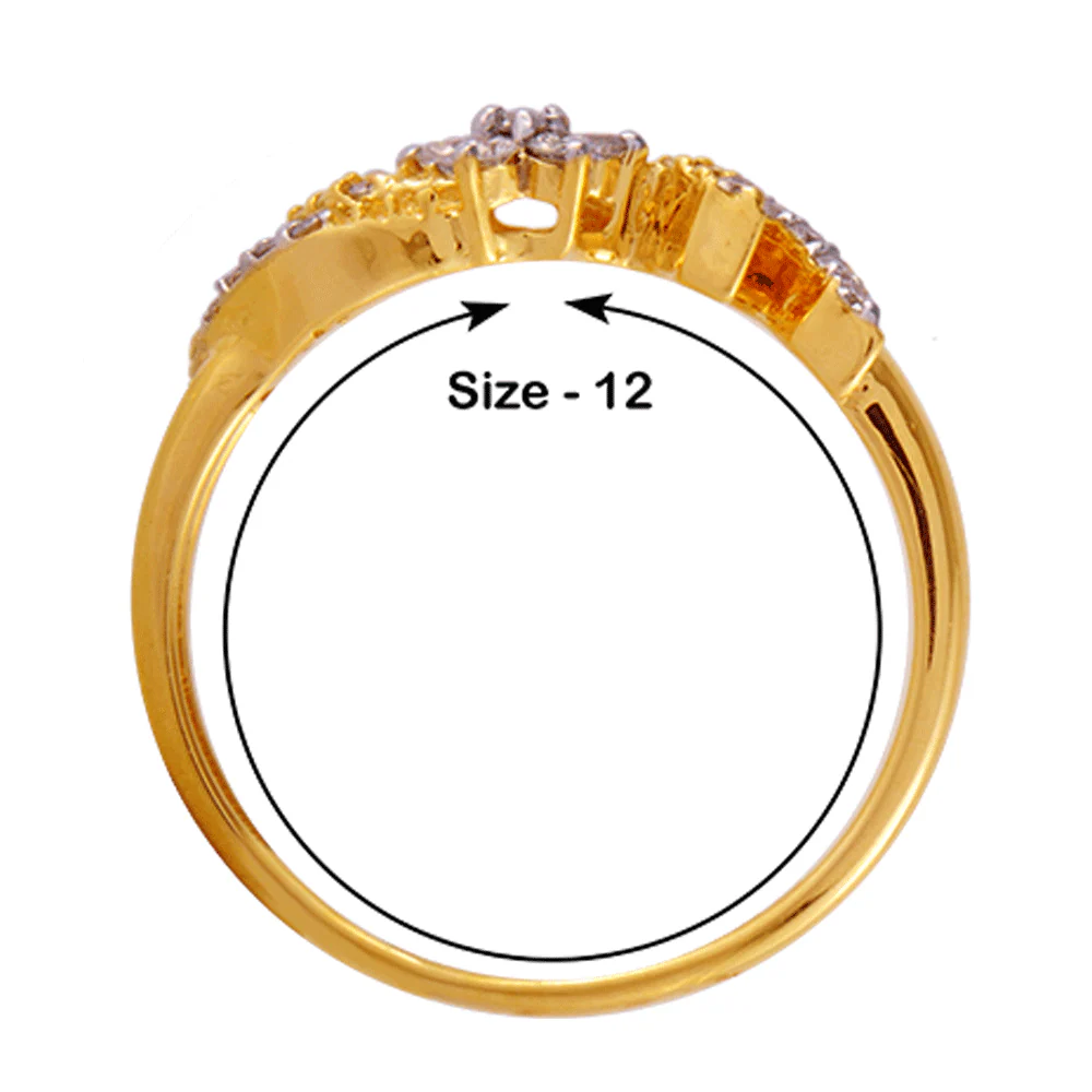 18KT (750) Yellow Gold And Diamond Ring For Women - Image 4