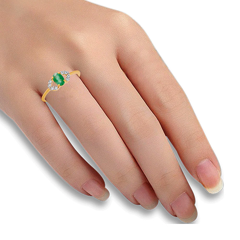 18KT (750) Yellow Gold And Diamond Ring For Women - Image 2