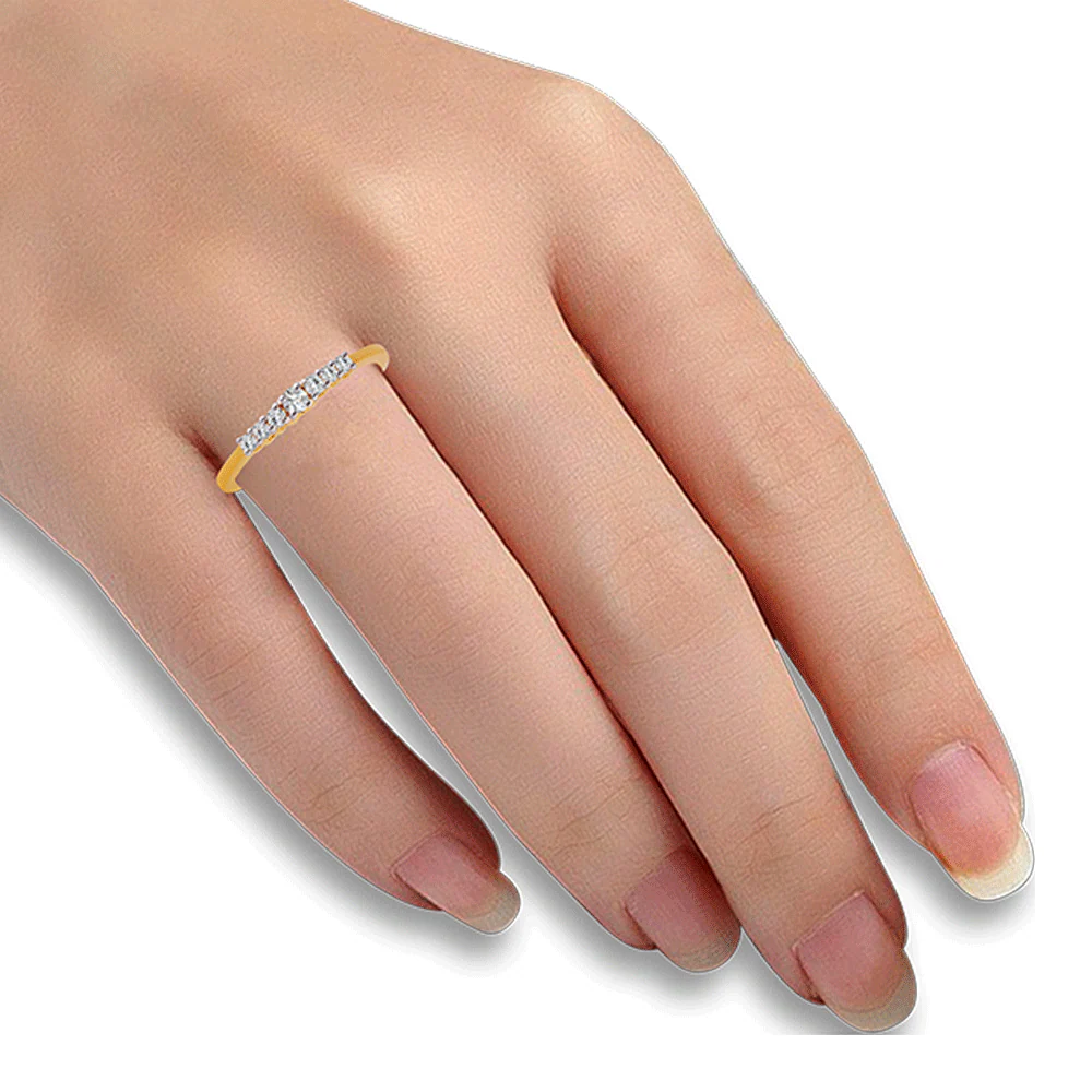 18KT (750) Yellow Gold And Diamond Ring For Women - Image 2