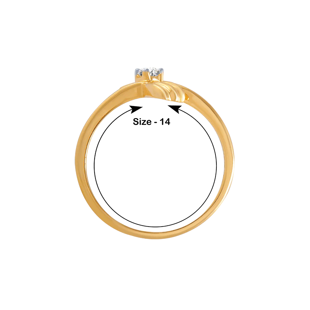 18KT (750) Yellow Gold And Diamond Ring For Women - Image 4