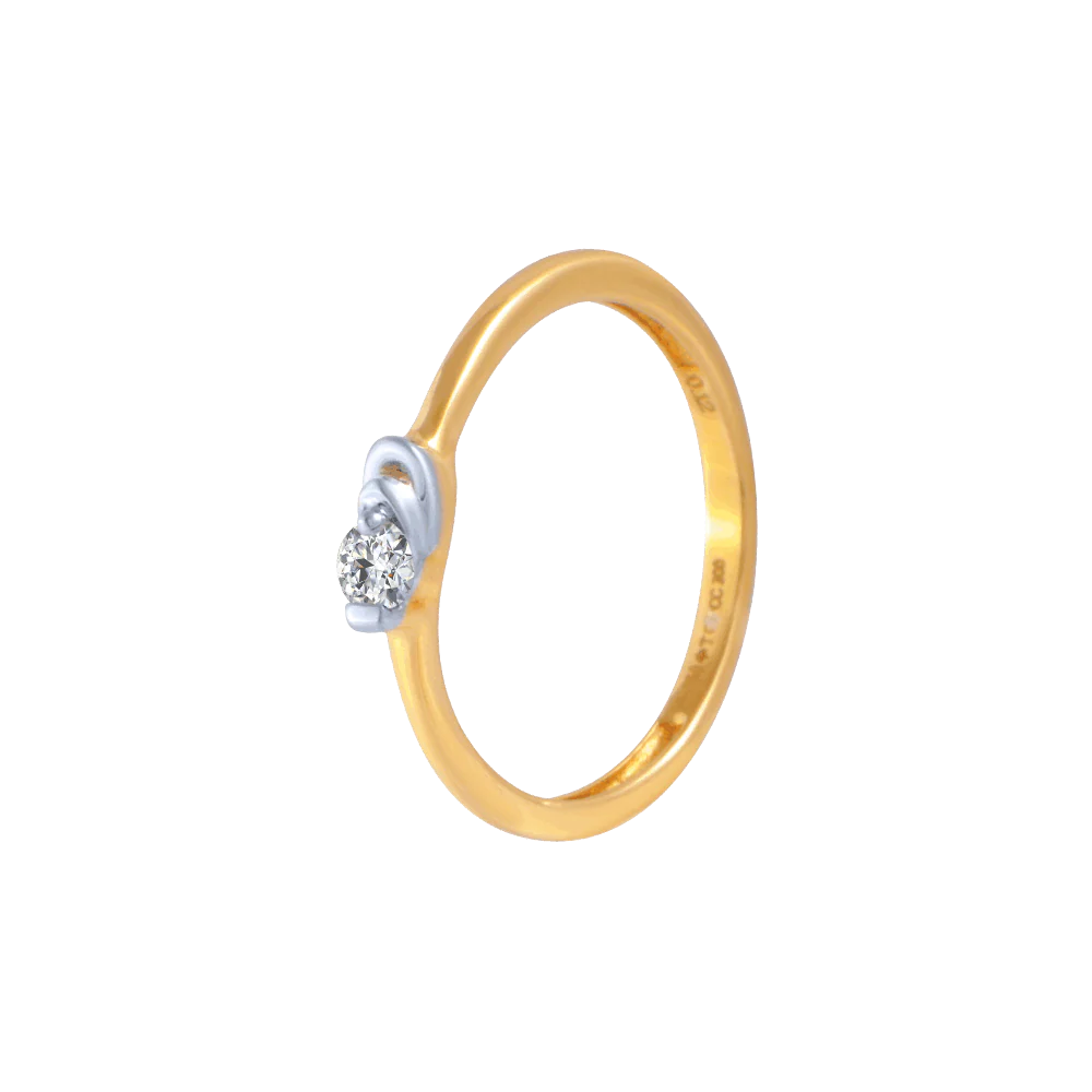 18KT (750) Yellow Gold And Diamond Ring For Women - Image 3