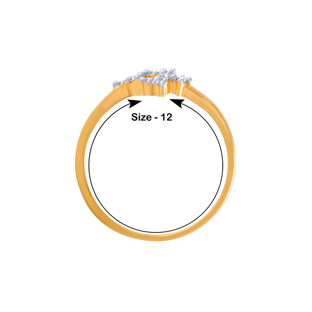 18KT (750) Yellow Gold And Diamond Ring For Women - Image 4