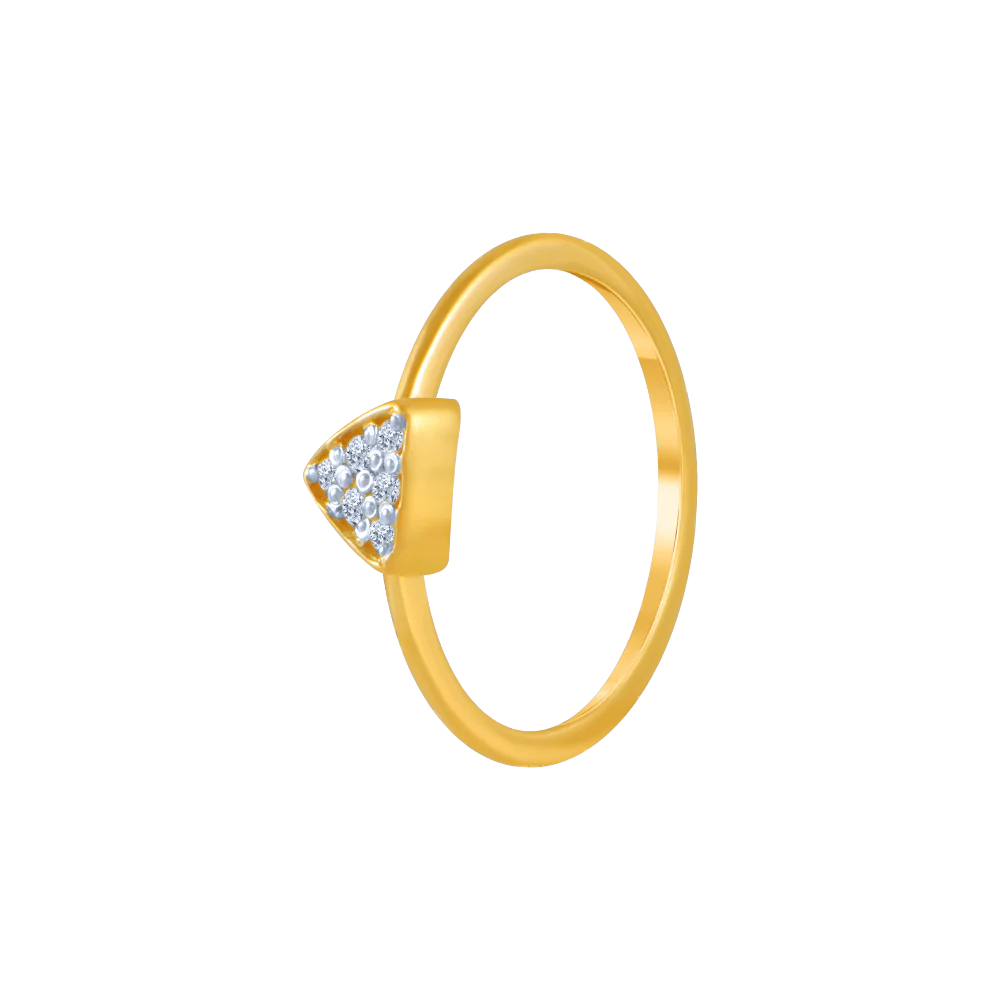 18KT (750) Yellow Gold And Diamond Ring For Women - Image 3