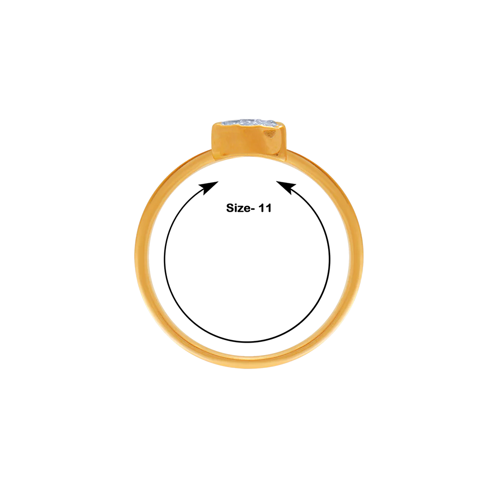 18KT (750) Yellow Gold And Diamond Ring For Women - Image 4